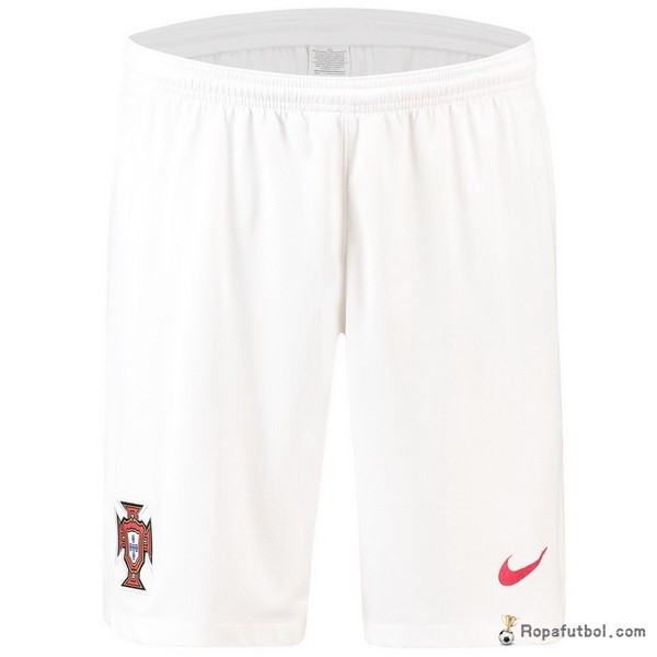 Pantalones Portugal Replica Segunda Ropa 2018 Blanco